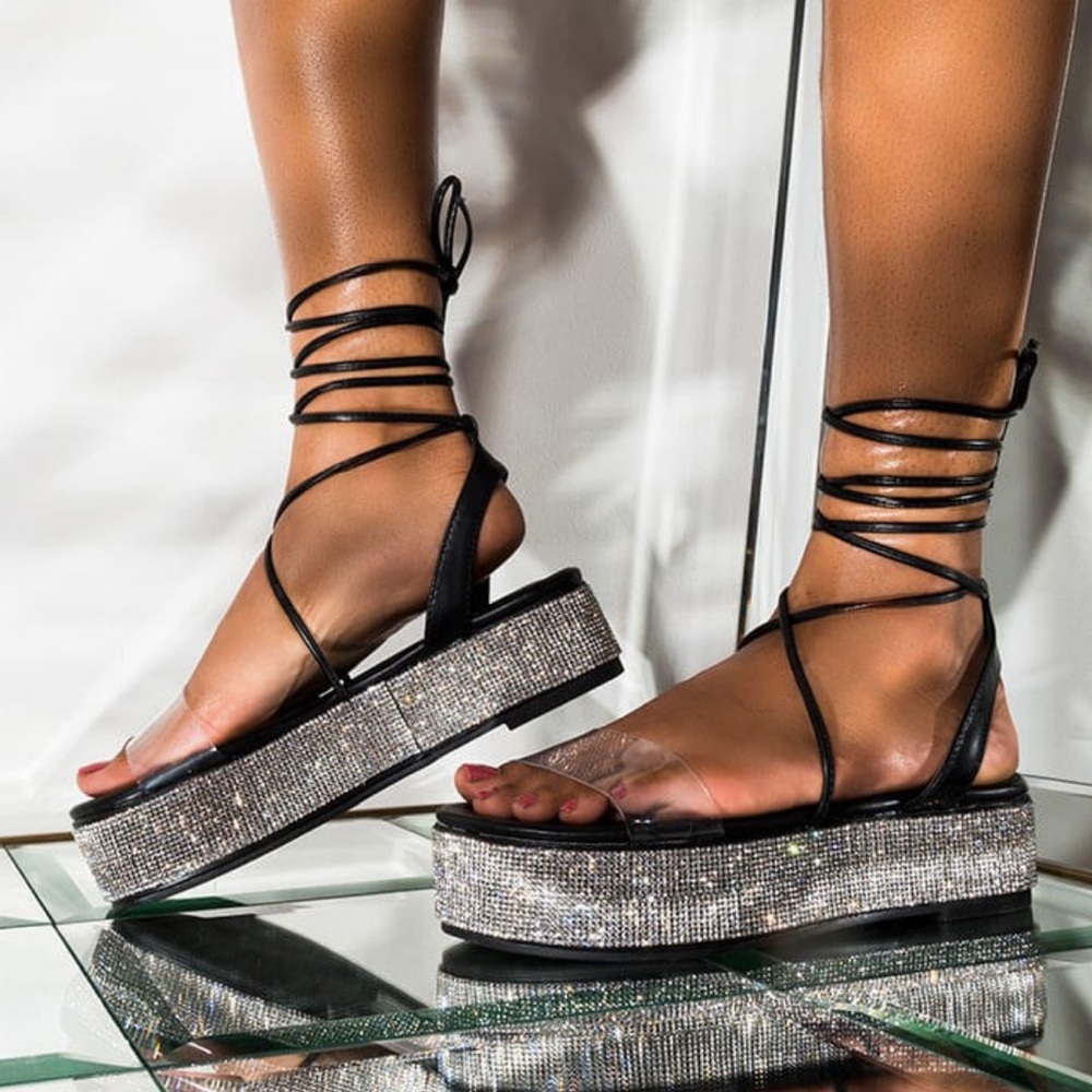 Rhinestone platforms
